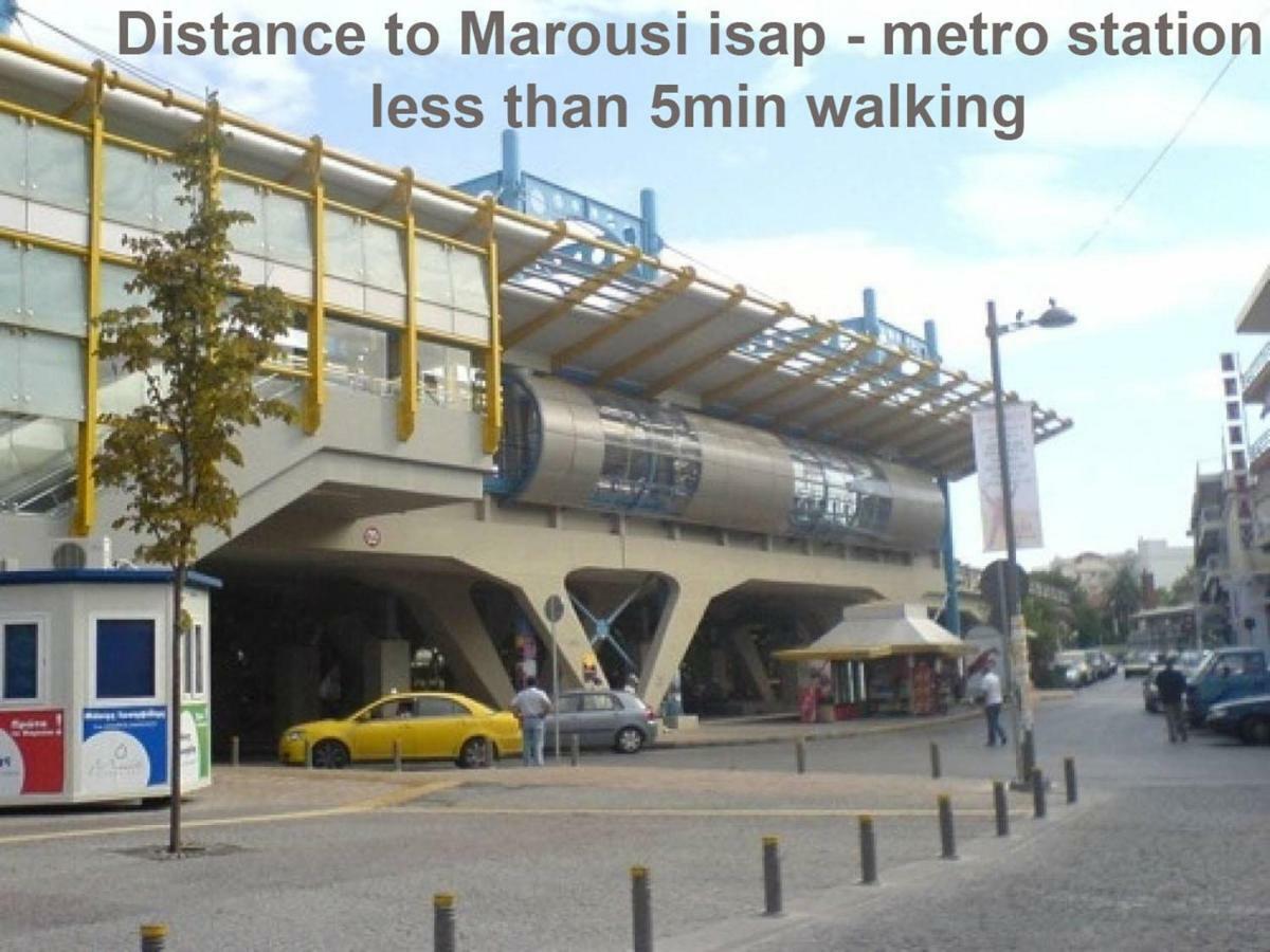 Spacious Apartment Next To Metro - Marousi Athén Kültér fotó